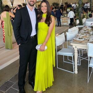 Vibrant Yellow Pleated Dress